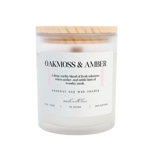 Oakmoss & Amber Free Coconut Soy Wax Candle - PRE-ORDER